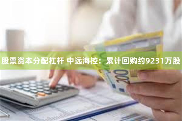 股票资本分配杠杆 中远海控：累计回购约9231万股